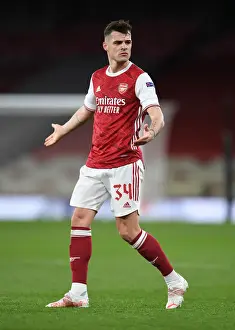 Arsenal's Xhaka at Empty Emirates: Arsenal vs Slavia Prague in UEFA Europa League Amid Coronavirus Restrictions