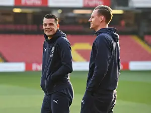 Arsenal's Xhaka and Leno Pre-Match Huddle: Watford vs Arsenal, Premier League 2018-19