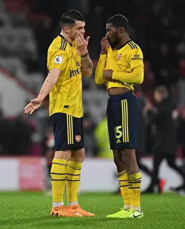 Arsenal's Xhaka and Maitland-Niles Share a Moment after AFC Bournemouth Clash (Premier League 2019-20)