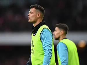Arsenal's Xhaka Ready to Sub in: Arsenal FC vs AFC Bournemouth, Premier League 2022-23