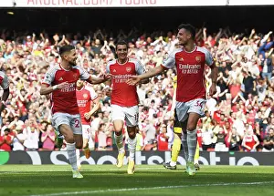 Arsenal V Wolverhampton Wanderers 2022-23 Prints: Arsenal's Xhaka Scores First Goal in Exciting Victory Over Wolverhampton Wanderers (2022-23)