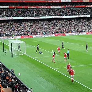Arsenal V Crystal Palace 2022-23 Prints: Arsenal's Xhaka Scores Hat-Trick: Thrilling Celebrations Against Crystal Palace (2022-23)