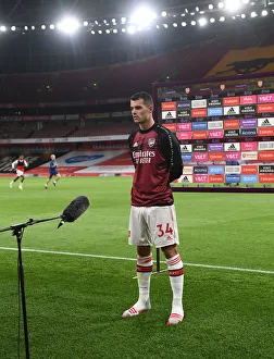 Arsenal V Liverpool 2019-20 Prints: Arsenal's Xhaka Speaks Out at Empty Emirates: Arsenal vs
