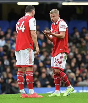 Arsenal's Xhaka and Zinchenko in Action Against Chelsea in the Premier League (2022-23)