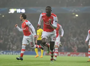 Arsenal's Yaya Sanogo Scores in Champions League Clash Against Borussia Dortmund