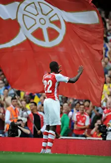 Arsenal V Benfica 2014-15 Prints: Arsenal's Yaya Sanogo Scores First Goal: Arsenal v Benfica, Emirates Cup 2014-15