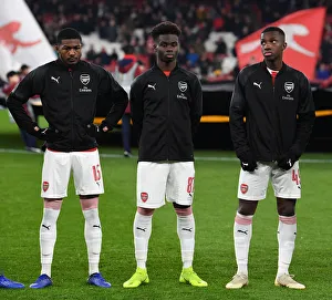 Arsenal's Young Talents: Ainsley Maitland-Niles, Bukayo Saka, and Eddie Nketiah Before UEFA Europa League Match vs Qarabag