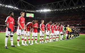 Arsenals youngest ever team line up before the match