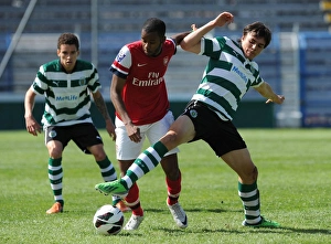 Youth Sports League Prints: Arsenal's Zak Ansah Clashes with Sporting's Joao Pinto in NextGen Series 3rd Place Play Off