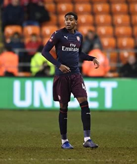 Images Dated 5th January 2019: Arsenal's Zech Medley in FA Cup Action against Blackpool