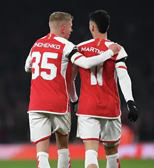 Arsenal's Zinchenko and Martinelli in Action against RC Lens in 2023-24 Champions League