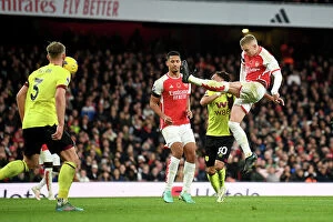 Arsenal v Burnley 2023-24 Collection: Arsenal's Zinchenko Scores Third Goal in Arsenal's Victory over Burnley (2023-24)