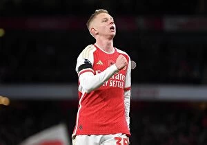 Images Dated 11th November 2023: Arsenal's Zinchenko Scores Third Goal in Emirates Victory over Burnley (2023-24)