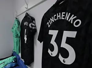 Arsenal's Zinchenko Shirt in Arrival State at Brighton's American Express Community Stadium