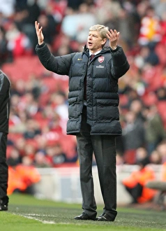 Arsenal V Sunderland 2008-9 Prints: Arsene Wenger at the 0-0 Stalemate against Sunderland