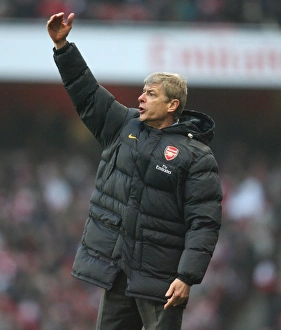 Arsene Wenger at the 0-0 Stalemate Against West Ham United, Barclays Premier League, Emirates Stadium, 2009