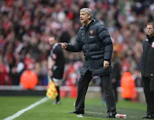 Arsenal V Manchester United 2008-09 Prints: Arsene Wenger in Action: Arsenal's Victory over Manchester United, 2008