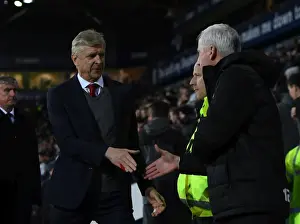 West Bromwich Albion V Arsenal 2017-18 Prints: Arsene Wenger and Alan Pardew: A Pre-Match Handshake in the Premier League 2017-18