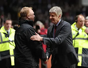 Aston Villa V Arsenal 2011-12 Prints: Arsene Wenger and Alex McLeish: A Pre-Match Handshake at Aston Villa vs. Arsenal (2011-12)