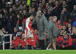 Arsenal V Stoke City 2016-17 Prints: Arsene Wenger and Alexis Sanchez: Arsenal's Dynamic Duo in Action against Stoke City (2016-17)