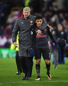 Burnley V Arsenal 2017-18 Prints: Arsene Wenger and Alexis Sanchez: Burnley vs. Arsenal, Premier League 2017-18