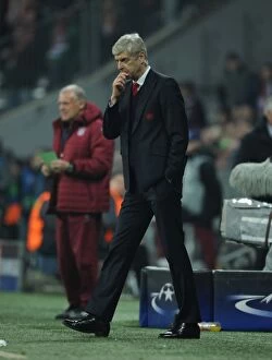 Images Dated 15th February 2017: Arsene Wenger at Allianz Arena: Arsenal vs. Bayern Munich, UEFA Champions League Round of 16