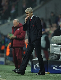 Arsene Wenger at Allianz Arena: Arsenal vs. Bayern Munich, UEFA Champions League Round of 16 (First Leg)