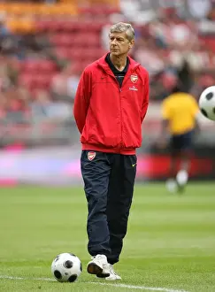 Arsenal V Seville Prints: Arsene Wenger at the Amsterdam Tournament: A 1:1 Battle Against Seville