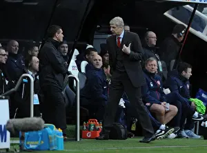 Newcastle United V Arsenal 2013-14 Prints: Arsene Wenger and Andre Marriner: A Contentious Interaction at Newcastle-Arsenal Clash (2013-14)