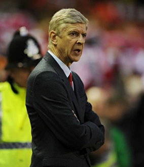 Liverpool V Arsenal 2014/15 Prints: Arsene Wenger at Anfield: Liverpool vs Arsenal, Premier League 2014/15