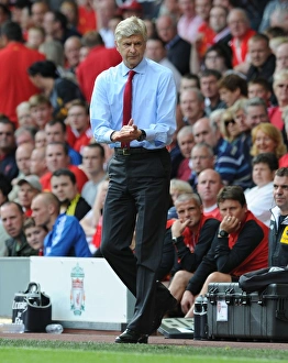 Liverpool V Arsenal 2012-13 Prints: Arsene Wenger at Anfield: Liverpool vs Arsenal, Premier League 2012-13