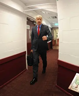 Burnley V Arsenal 2014/15 Prints: Arsene Wenger Arrives at Turf Moor Before Burnley vs Arsenal (2014/15)