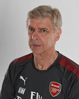 Arsene Wenger at Arsenal 1st Team Photocall 2017-18