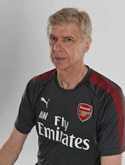 Arsenal 1st team Photocall 2017-18 Collection: Arsene Wenger at Arsenal 1st Team Photocall (2017-18)