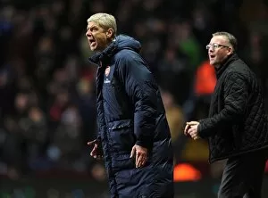 Images Dated 13th January 2014: Arsene Wenger and Arsenal Take on Aston Villa in Premier League Clash (January 2014)