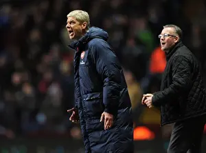 Aston Villa V Arsenal 2013-14 Prints: Arsene Wenger and Arsenal Take on Aston Villa in Premier League Clash (January 2014)