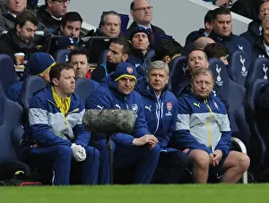 Tottenham Hotspur V Arsenal 2014-15 Prints: Arsene Wenger on Arsenal Bench during Tottenham vs Arsenal Premier League Match, 2015