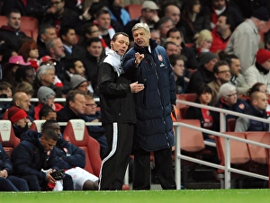 Arsenal V Wigan Athletic 2011-12 Prints: Arsene Wenger: Arsenal Boss in Action against Wigan Athletic, Premier League 2011-12