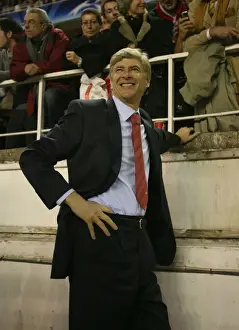 Arsene Wenger and Arsenal Celebrate 3-1 Victory over Sevilla, UEFA Champions League, 2007
