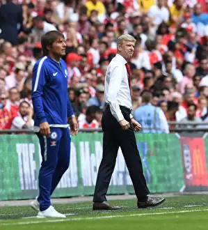 Arsenal V Chelsea - FA Community Shield 2017-18 Prints: Arsene Wenger and Arsenal Face Chelsea in FA Community Shield Showdown