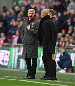Arsenal V Manchester City - Carabao Cup Final 2018 Prints: Arsene Wenger and Arsenal Face Manchester City in Carabao Cup Final Showdown