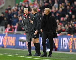 Arsenal V Manchester City - Carabao Cup Final 2018 Prints: Arsene Wenger and Arsenal Face Manchester City in Carabao Cup Final Showdown