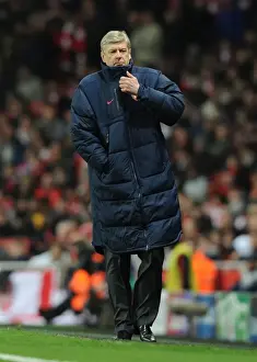 Arsenal V AC Milan 2011-12 Prints: Arsene Wenger and Arsenal Face Off Against AC Milan in Champions League Battle, 2012