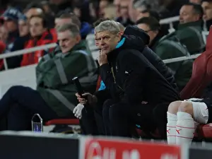 Arsenal V Barcelona 2015/16 Prints: Arsene Wenger and Arsenal FC Face Off Against FC Barcelona in UEFA Champions League Round of 16 (First Leg)