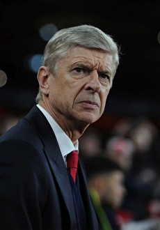Arsenal V Paris Saint-Germain 2016-17 Prints: Arsene Wenger: Arsenal FC vs Paris Saint-Germain, UEFA Champions League, 2016