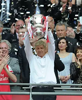 Arsene Wenger and Arsenal Lift FA Cup After Arsenal v Hull City Final Victory