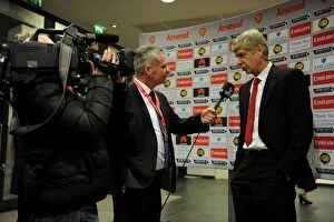 Images Dated 22nd February 2014: Arsene Wenger - Arsenal Manager, Pre-Match Interview vs Sunderland (2013-14)
