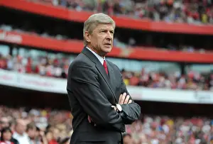 Arsene Wenger the Arsenal Manager. Arsenal 0: 2 Liverpool. Barclays Premier League