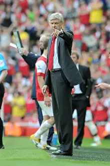 Arsenal V Liverpool 2010-2011 Prints: Arsene Wenger the Arsenal Manager. Arsenal 1: 1 Liverpool. Barclays Premier League