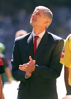 Arsene Wenger the Arsenal Manager. Arsenal 1: 2 Chelsea. FA Community Shield
